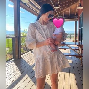 Zara eyelet mini dress, size small